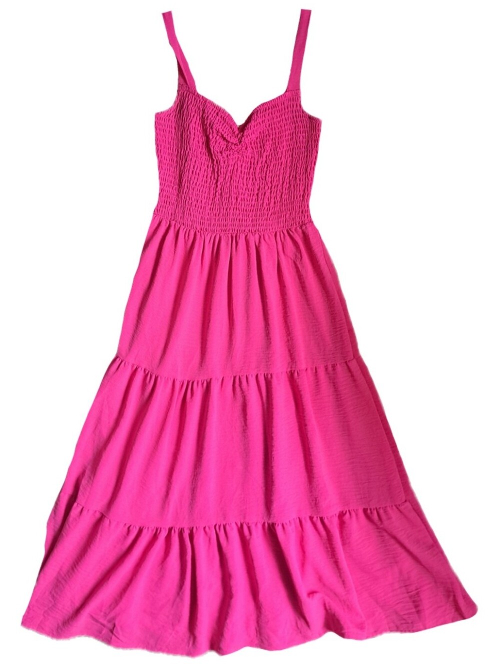 Pie In The Sky Size S Bright Pink Smocked Dress